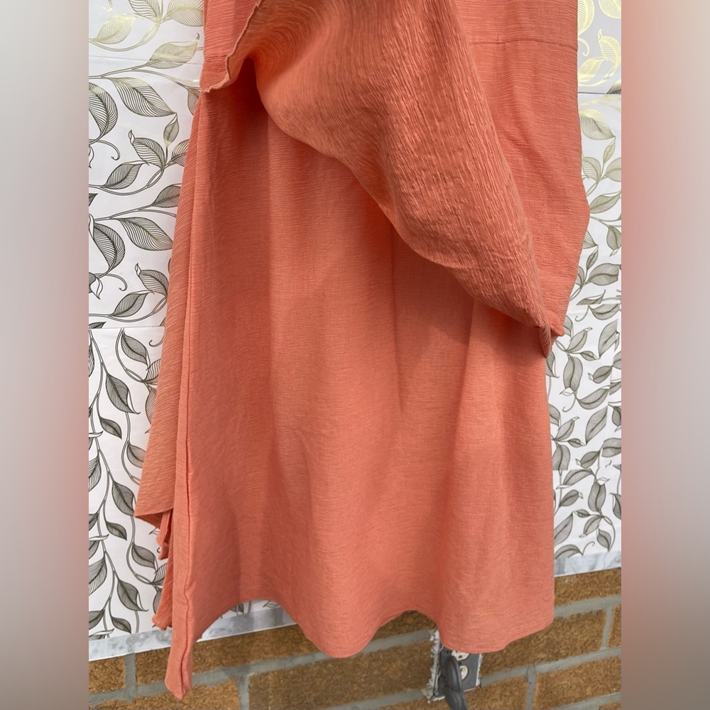 COS Terracotta Tie-Front Midi Dress | Minimalist Scandi Style | Size 12 - Picture 8 of 11